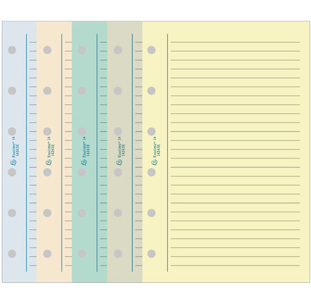 Recharge accessoire Exatime 14 travers couleurs 32 feuillets 126x81 mm EXACOMPTA