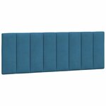 vidaXL Cadre de lit avec tête de lit bleu 140x190 cm velours