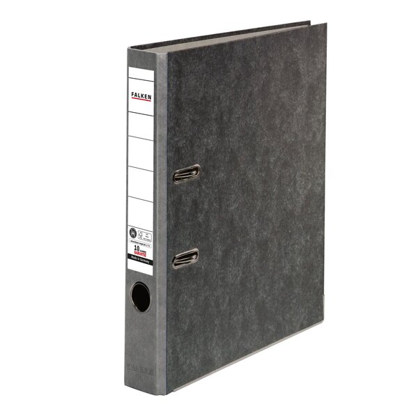 Classeur À Levier Papier Marbré A4 Recycling - Gris-dos Gris - X 25 - Falken