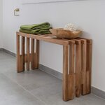 2 Bancs en teck BENIDORM 90/140 cm