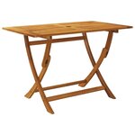 vidaXL Mobilier à dîner pliable de jardin 7 Pièces Bois d'acacia solide