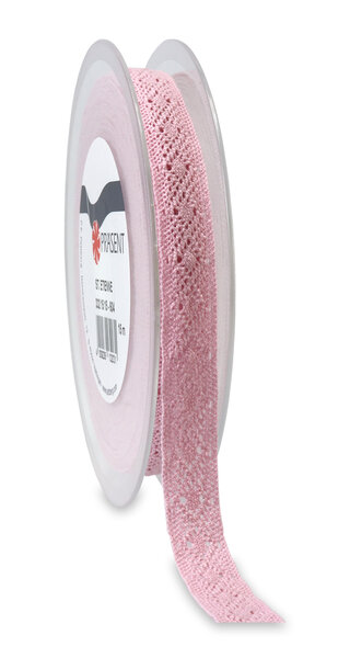 Ruban st. Etienne dentelle 15-m-rouleau 15 mm rose clair