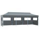 vidaXL Tente de réception pliable avec 5 parois 3 x 9 m Anthracite