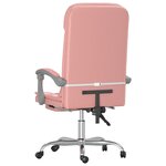 vidaXL Fauteuil de massage inclinable de bureau Rose Similicuir