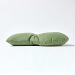 Coussin lombaire ergonomique en coton  Vert foncé - HOMESCAPES