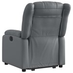 vidaXL Fauteuil inclinable électrique gris similicuir