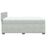 vidaXL Sommier à lattes de lit et matelas Gris clair 140x190cm Velours