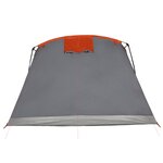 vidaXL Tente familiale tunnel 8 personnes gris et orange imperméable