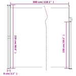 vidaXL Auvent latéral rétractable bleu 220x300 cm