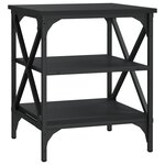 vidaXL Tables d'appoint 2 Pièces Noir 40x42x50 cm Bois d’ingénierie