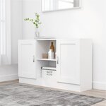 vidaXL Buffet Blanc brillant 120x30 5x70 cm Bois d'ingénierie