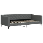 vidaXL Lit de jour gris foncé 90x200 cm tissu