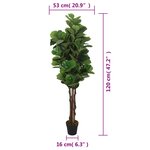 vidaXL Ficus lyrata artificiel 134 feuilles 120 cm vert