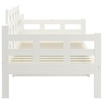 vidaXL Lit de jour blanc bois de pin massif 80x200 cm