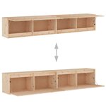 vidaXL Armoires murales 2 Pièces 100x30x35 cm Bois de pin massif