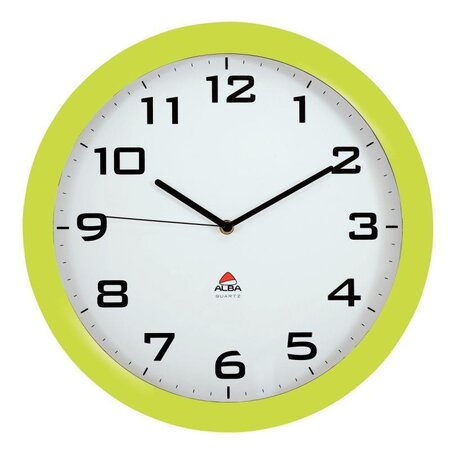 Horloge silencieuse 38 cm ALBA vert anis