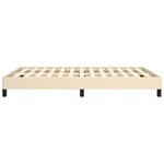 vidaXL Cadre de lit Crème 140x190 cm Tissu