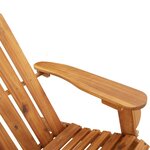 vidaXL Chaise de jardin Adirondack et repose-pieds bois massif acacia