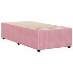vidaXL Cadre de lit Rose 100x200 cm Velours