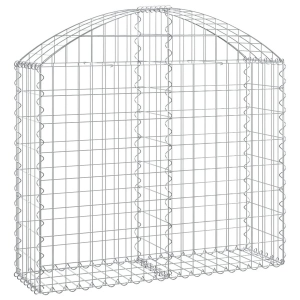 vidaXL Panier de gabions arqué 100x30x80/100 cm Fer galvanisé
