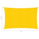 vidaXL Voile d'ombrage 160 g/m² Jaune 2 5x4 m PEHD