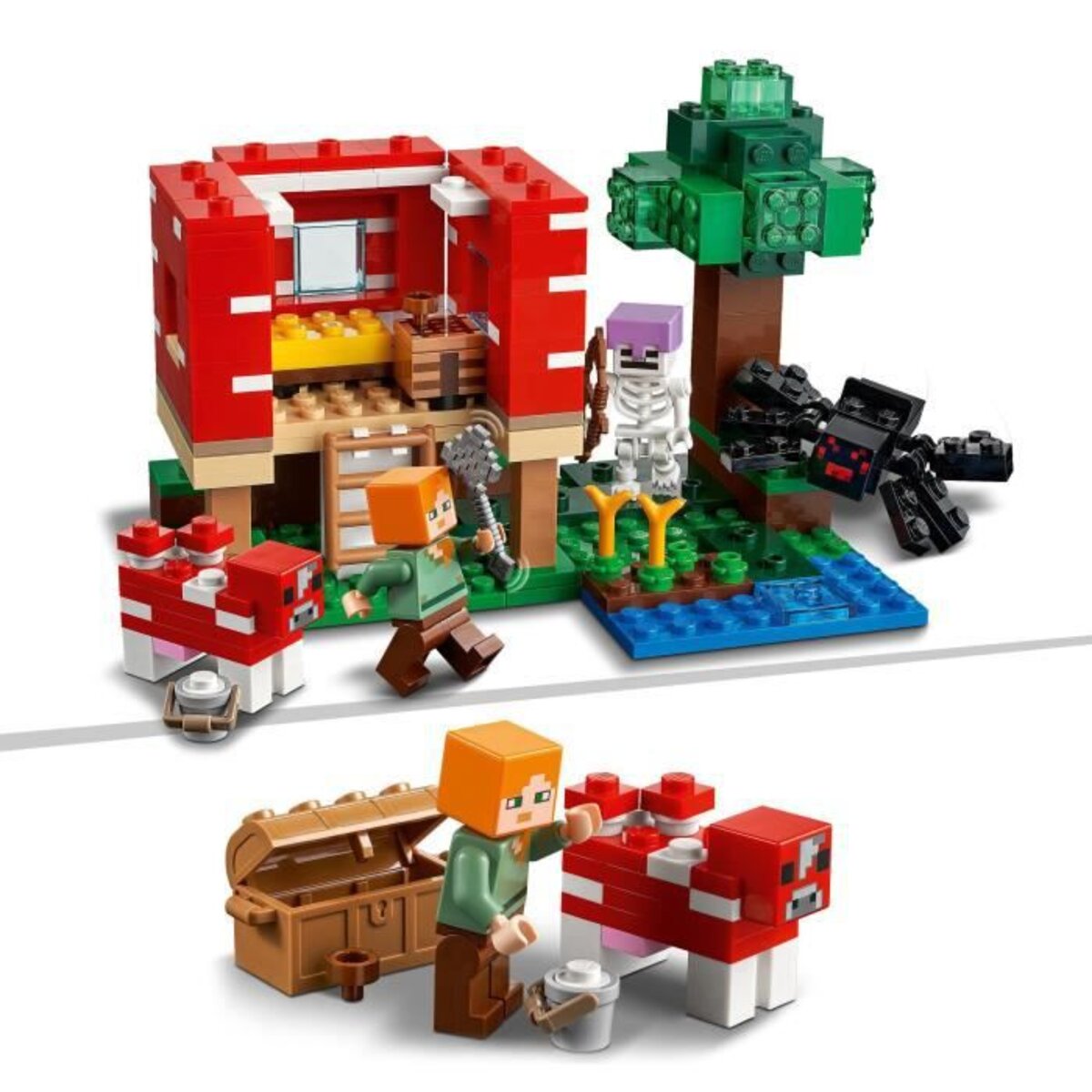 LEGO 21179 Minecraft La Maison Champignon, Set Jouet de Constructio