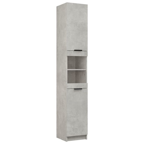 vidaXL Armoire de salle de bain gris béton 32x34x188 5 cm
