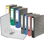 Classeur À Levier Papier Marbré A4 Recycling - Gris-dos Bleu - X 25 - Falken