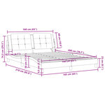 vidaXL Cadre de lit avec LED sans matelas noir et blanc 160x200 cm