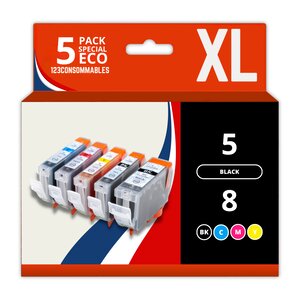 Pack compatible PGI-5/CLI-8 5 cartouches