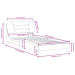 vidaXL Cadre de lit avec LED sans matelas marron 100x200 cm