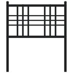 vidaXL Tête de lit métal noir 80 cm