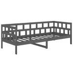 vidaXL Lit de jour gris bois de pin massif 80x200 cm