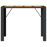 vidaXL Table de jardin avec dessus en bois d'acacia noir 145x80x110 cm