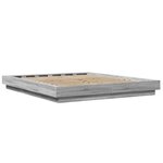 vidaXL Cadre de lit sonoma gris 150x200 cm bois d'ingénierie
