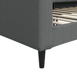 vidaXL Lit de jour gris foncé 90x200 cm tissu