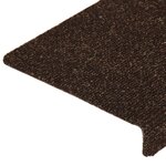 vidaXL Tapis d'escalier 15 Pièces Tissu aiguilleté 65x21x4 cm Marron