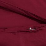 vidaXL Ensemble de housse de couette Bordeaux 140x200 cm Microfibre