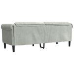vidaXL Canapé à 3 places gris clair velours