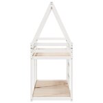 vidaXL Lit superposé avec toit blanc 90x190 cm bois massif de pin