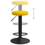vidaXL Tabourets de bar lot de 2 jaune moutarde velours