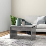 vidaXL Table basse gris béton 68x50x38 cm bois d'ingénierie