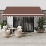 vidaXL Auvent rétractable automatique marron 400x350 cm