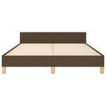 vidaXL Cadre de lit avec tête de lit marron foncé 140x190 cm Tissu