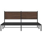 vidaXL Cadre de lit en métal sans matelas chêne marron 160x200 cm