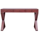 vidaXL Bureau d'ordinateur Marron 115x47x77 cm Bois d'acajou massif