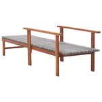 vidaXL Chaise longue Résine tressée et bois d'acacia massif Gris