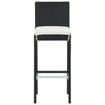 vidaXL Tabourets de bar de jardin et coussins lot de 4 résine tressée