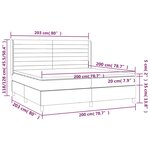 vidaXL Sommier à lattes de lit et matelas et LED Bleu 200x200 cm Tissu