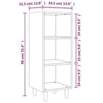 vidaXL Buffet Chêne marron 34 5x32 5x90 cm Bois d'ingénierie